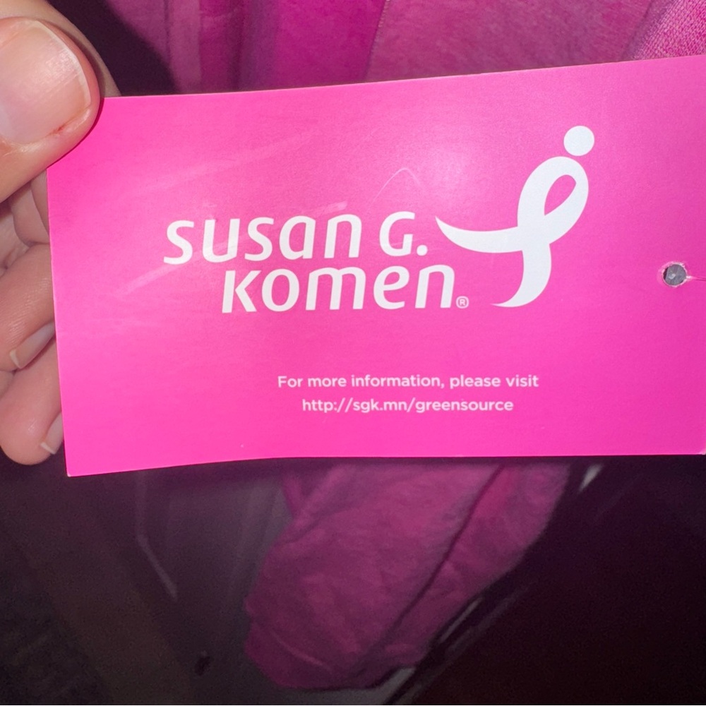 NWT Susan G Komen XL Women's Pink Full Zip Hoodie "JOIN THE Fight" Breast Cancer - Picture 8 of 11